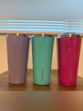 3 Corkcicle 16 oz Tumblers